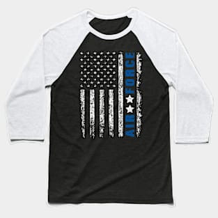 US Flag Airplane Patriotic American Pilot Baseball T-Shirt